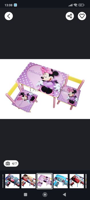 Стіл і стілець для дівчаток