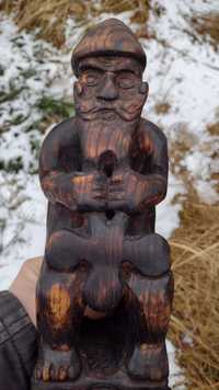 Rzeźba dębowa drewniana figurka Thor nordycki bóg