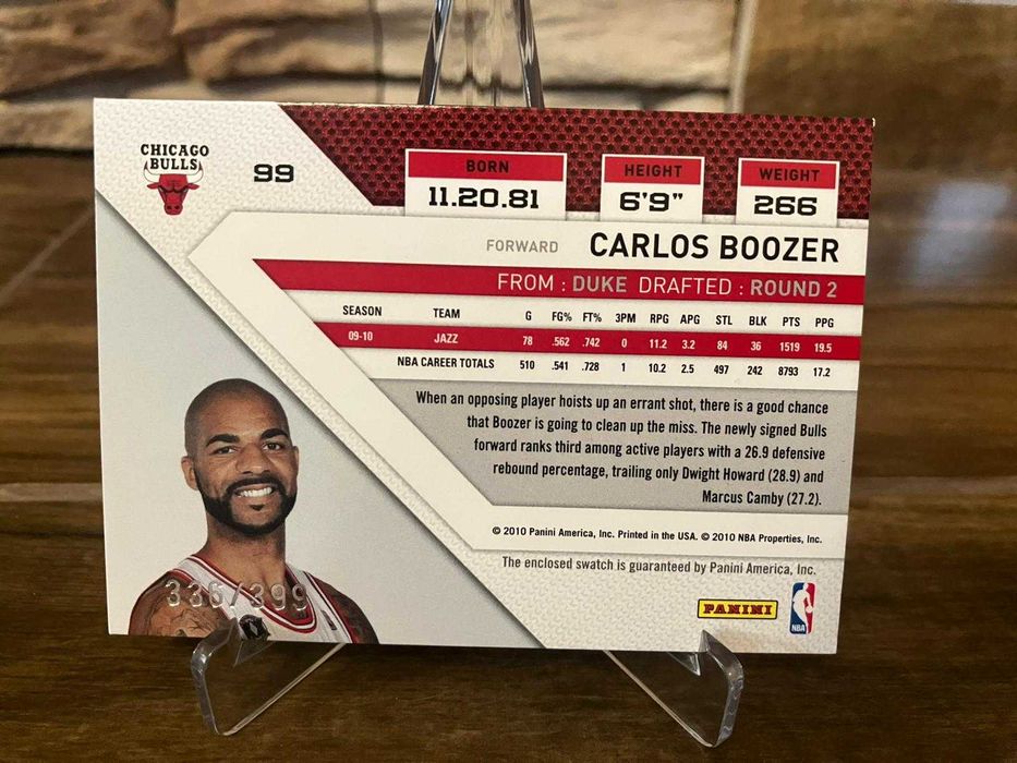 Karta NBA jersey Carlos Boozer Panini Threads limit 399