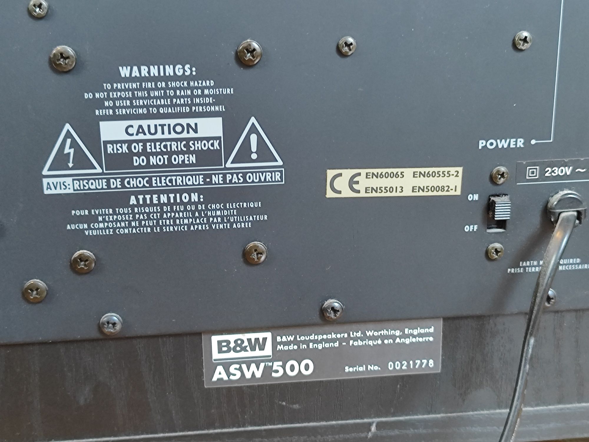 Subwoofer A&W ASW500 Bowers&Wilkins