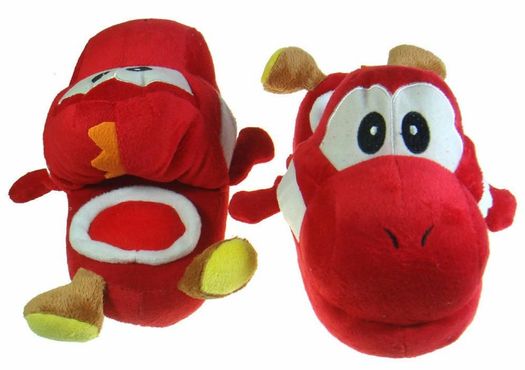 Chinelos criança Peluche Yoshi Nintendo Super Mario Brothers