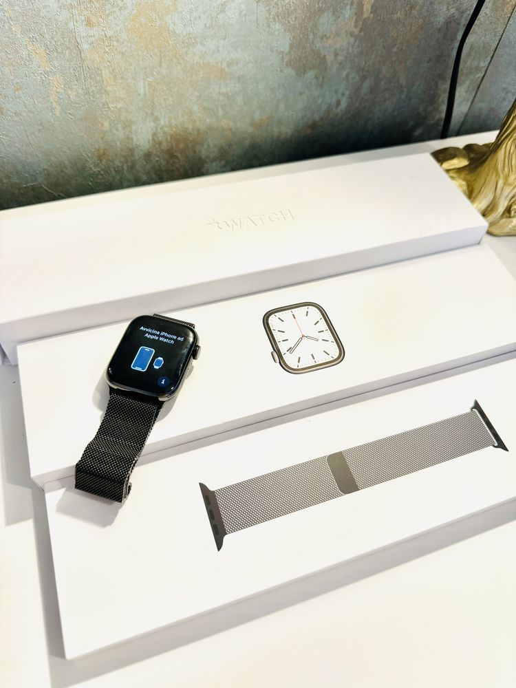 Relógio Apple Watch Série 7 45mm -  Cellular - Stainless Steel