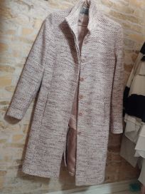 (S/M) Pietro Filipi) Różowy płaszcz wełniany z Londynu