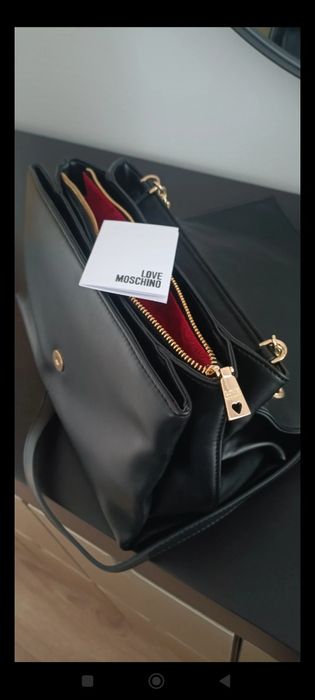 Bolsa de ombro preta Moschino