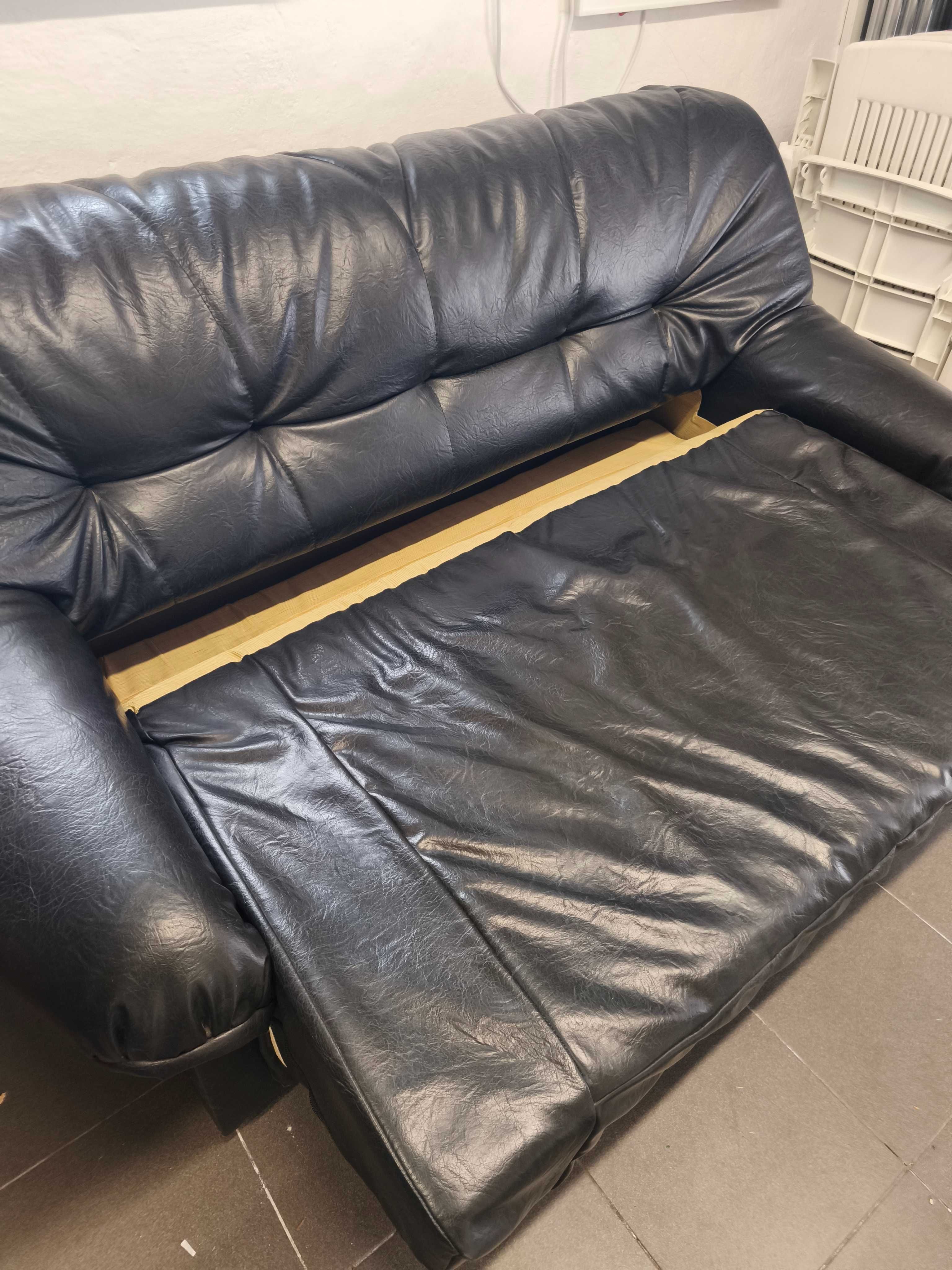 Sofa 2-osobowa, spanie, ekoskóra