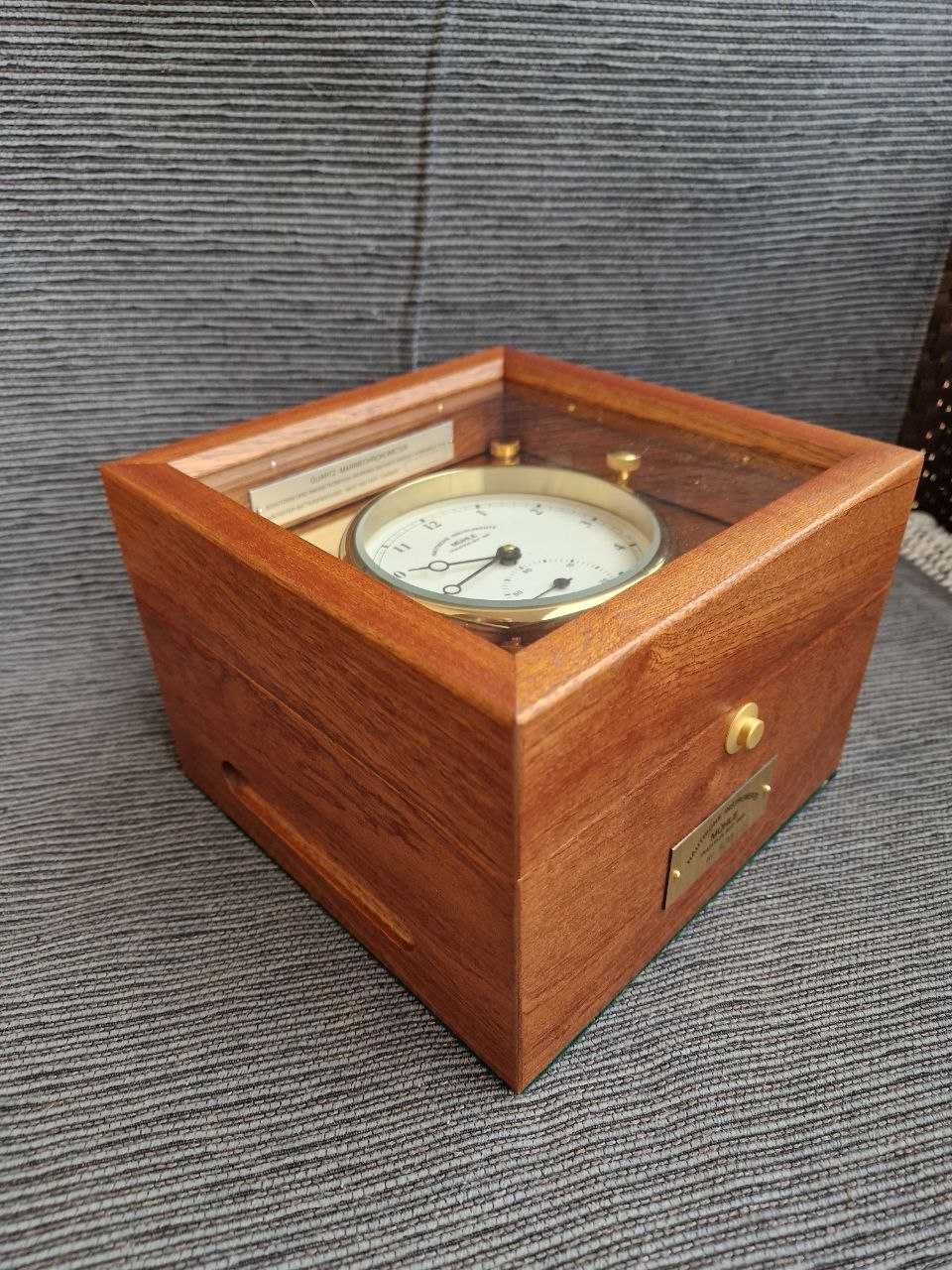 Zegar okrętowy morski chronometr Mühle-Glashütte. Stan fabryczny.