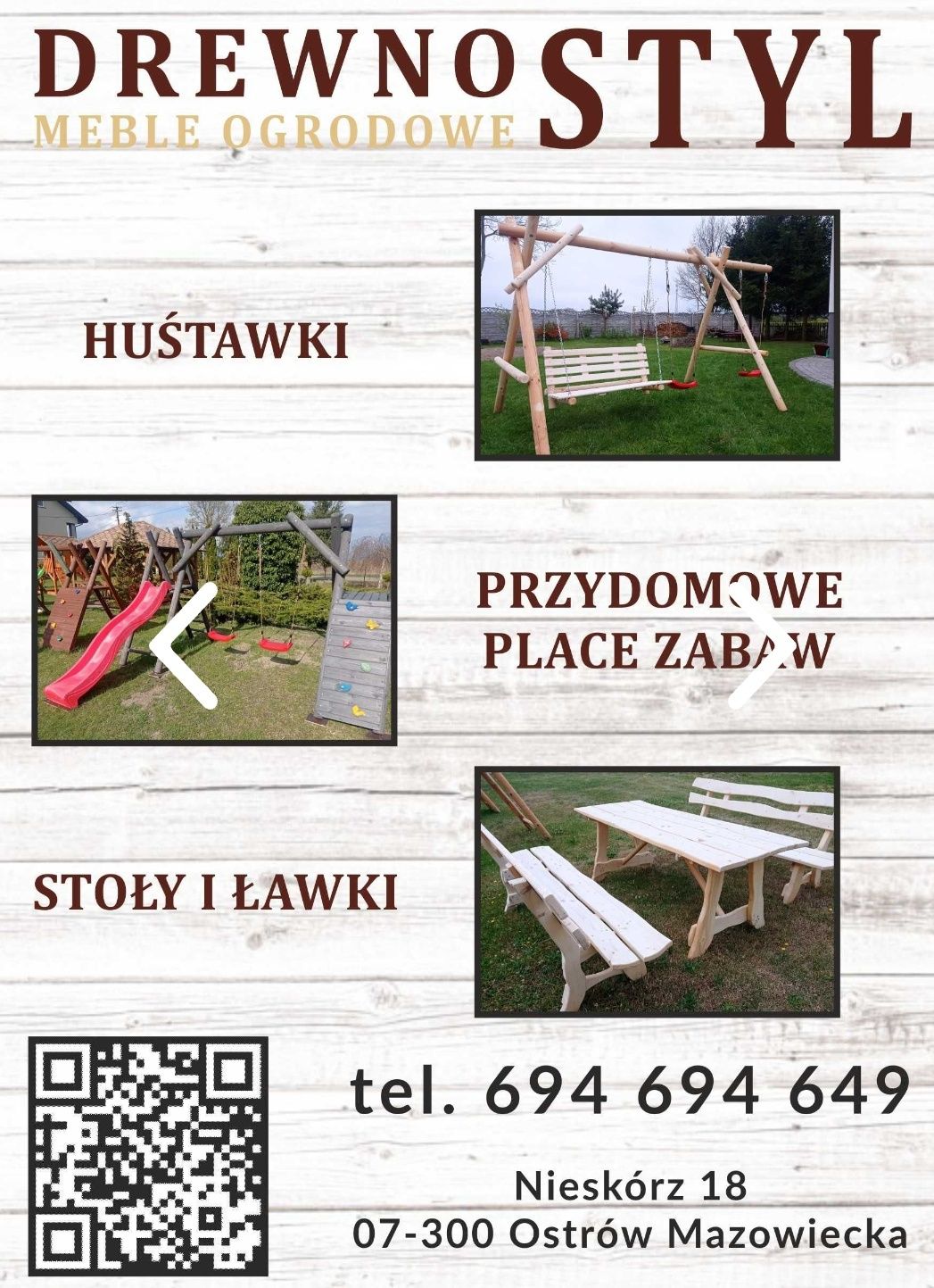 Huśtawka ogrodowa plac zabaw meble ogrodowe