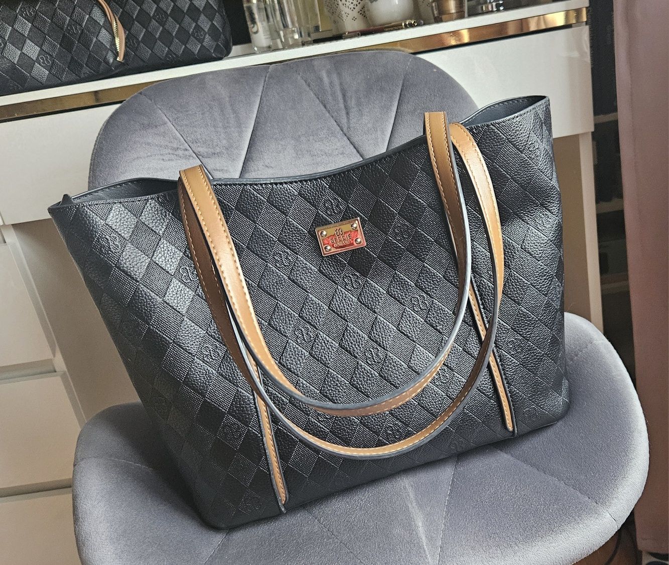 Torebka shopper w zestawie