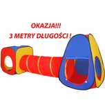 NOWY Ogromny Namiot Dla Dzieci 3w1 - Tipi Tunel i Domek w Jednym!