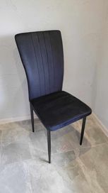 Krzesła welurowe czarne szare NOWE
