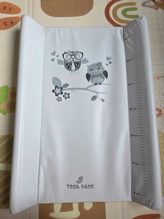 Пеленатор Tega Baby Owl Білий + Сірий 50×70 см.