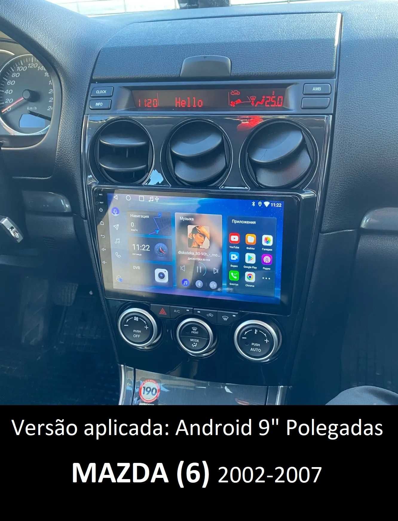 (NOVO) Rádio 2DIN • MAZDA 6 (2002 a 2012) • Android GPS [4+32GB]