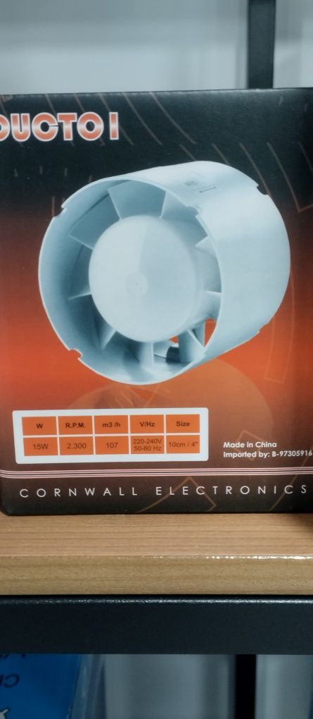 Extratores de Ar tubulares Cornwall Electronics D100,D125,D150