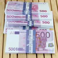 Гроші Сувенірні 500 Євро / пачка 80 шт Банк приколів