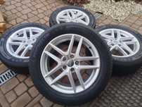 Komplet oryginalnych kół AUDI A4 A5 j. nowe. opony 225/55R17