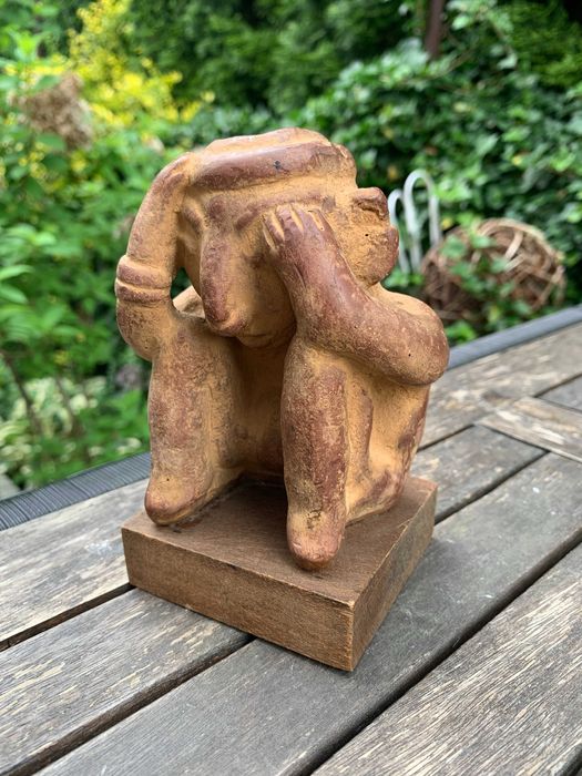 zeźba stara stuteetka funeralna,  prekolumbijska Meksyk, replika