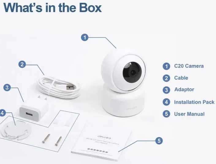 Camera Xiaomi IMILAB nova em caixa