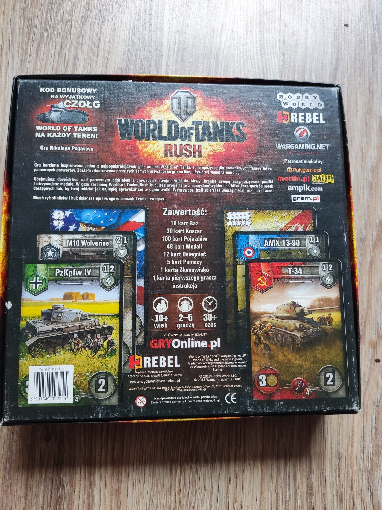 Word of Tanks Rush gra planszowa