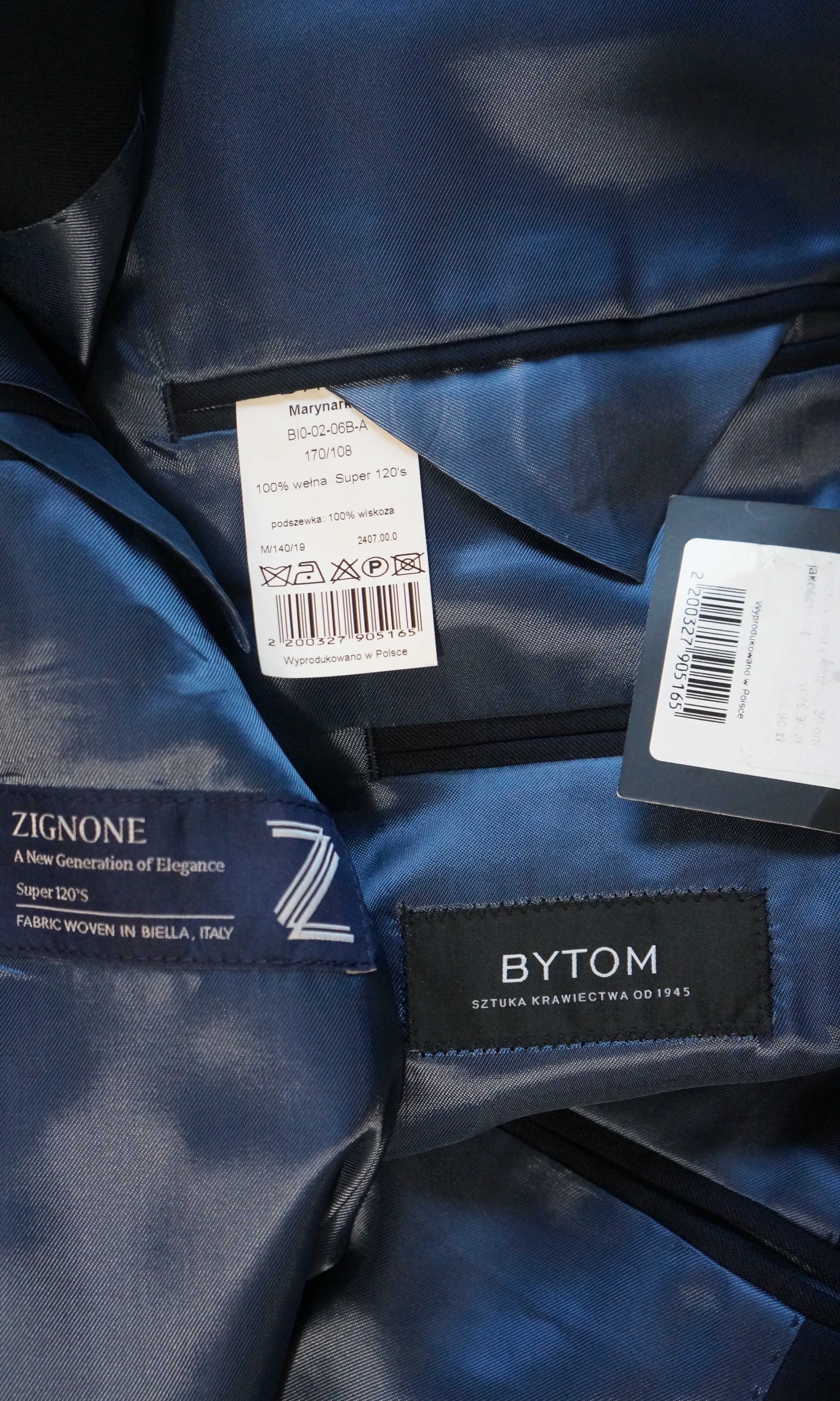 Marynarka Nowa Bytom 120's Rozmiar 170/108 Kolor Granatowy