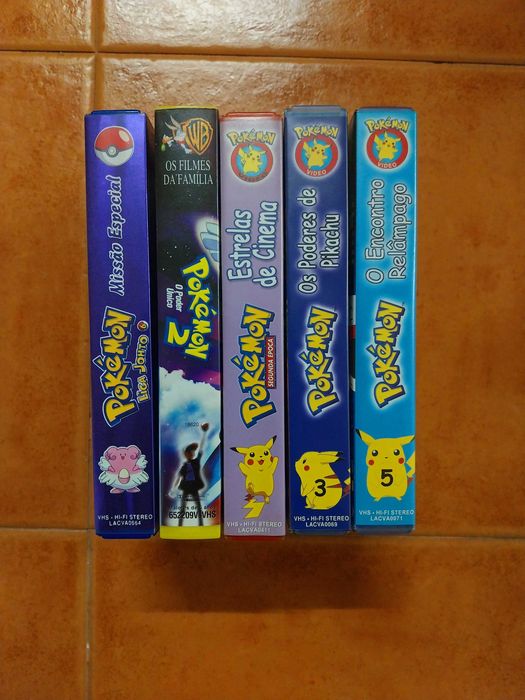 Pokemon - 5 Cassetes VHS