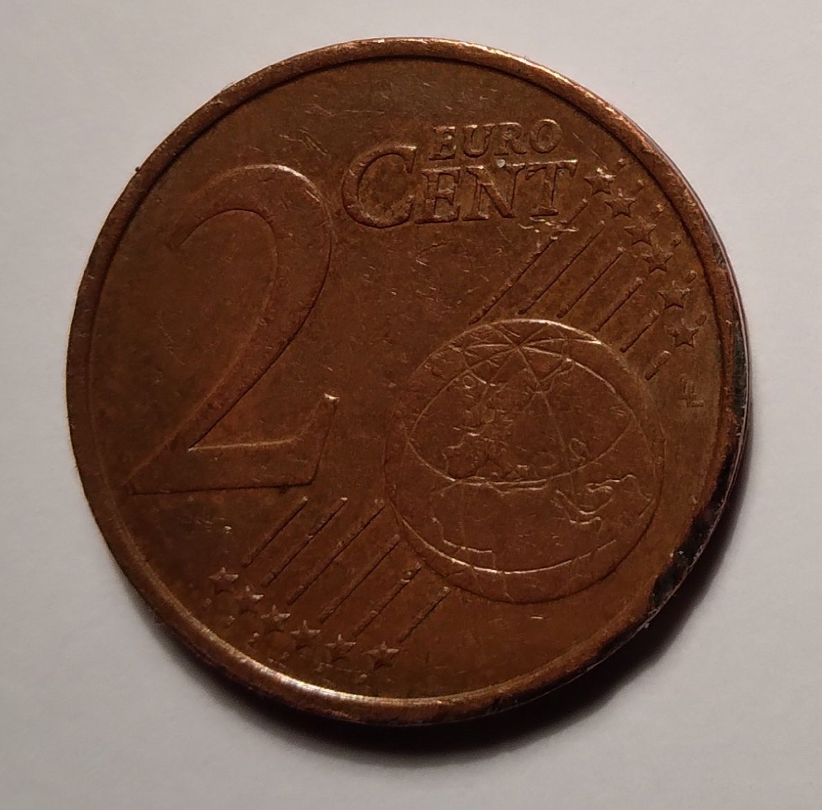Moeda rara de 2 cêntimos Chipre