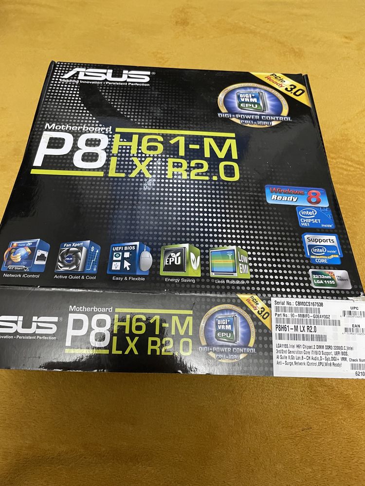 Plyta gł. Asus H61-M / i3-3220 / 4GB DDR3 Kingsrone / 500GB HDD