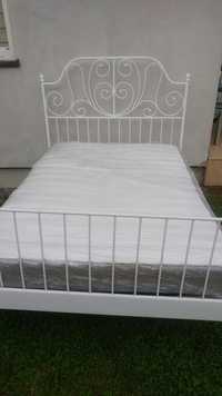 Łóżko metalowe białe 140x200 bez matersca