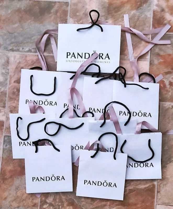 Torebki Prezentowe PANDORA • Pudełka na Bransoletki • NOWE • Dla Niej•
