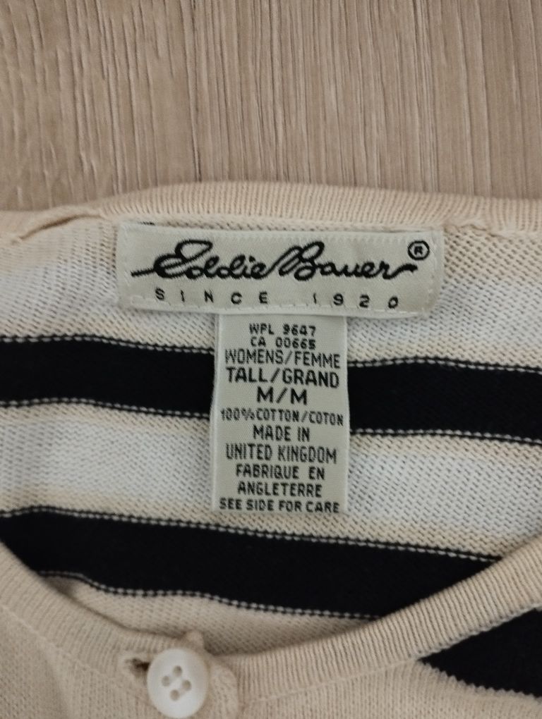 Sweterek rozpinany kardigan 100% bawełna Eddie Bauer, r.38(M)
