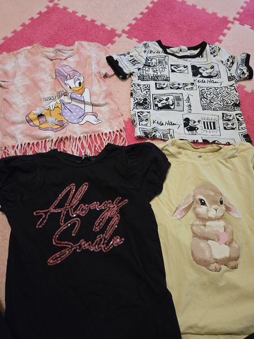 Bluzki krótkie rekaw cool club ,h&m 122r