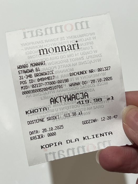 Monnari | karta podarunkowa