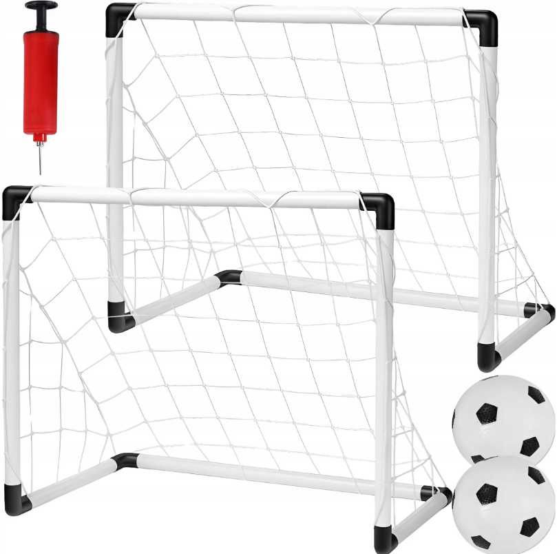 2x Bramka Piłkarska +2 Piłki Pompka Sportowy Zestaw Dla Dzieci  5w1