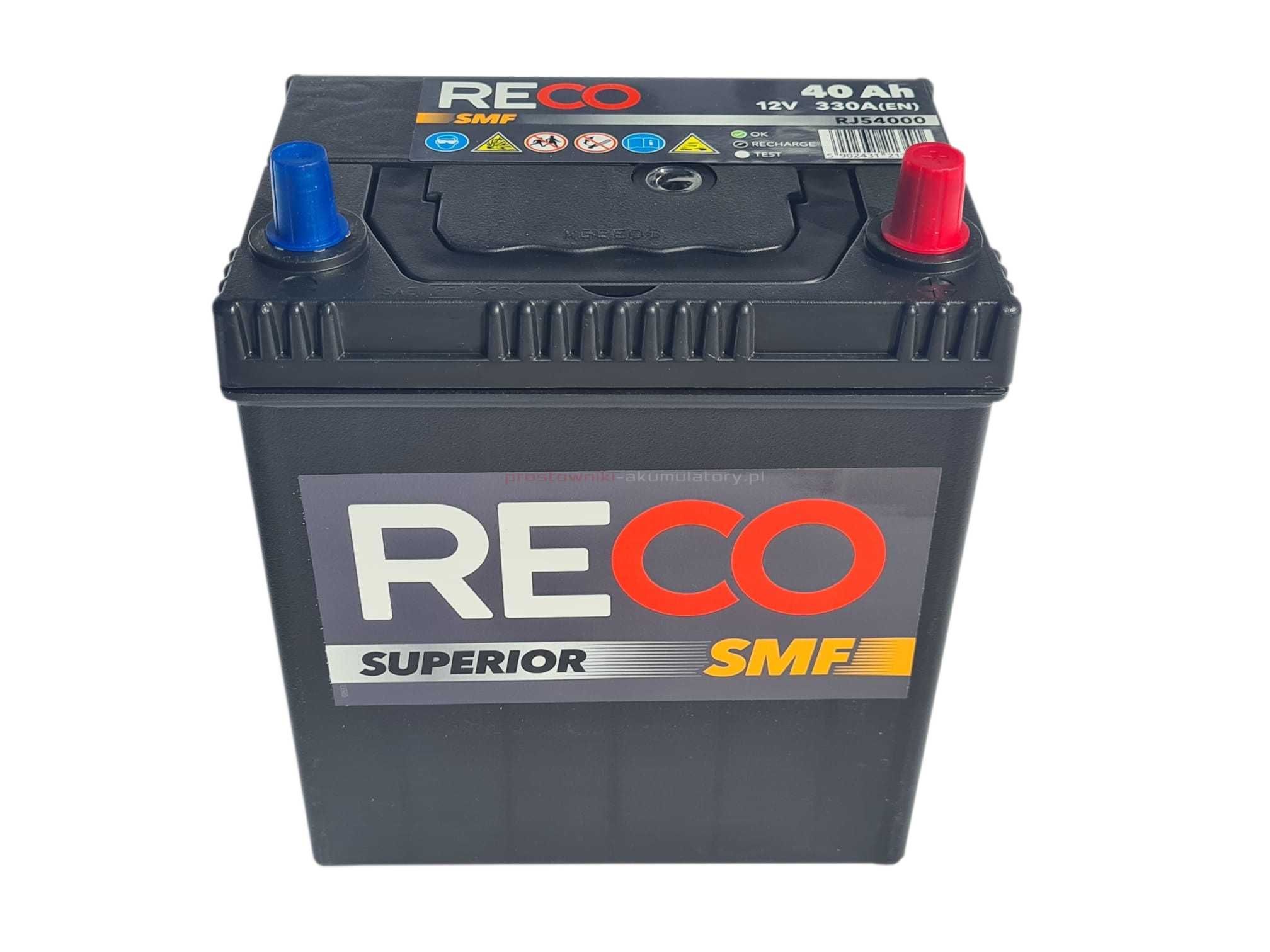 Akumulator RECO 40Ah 330A JAPAN P+/L+ Wyszogrodzka 26 Darmowa dostawa!