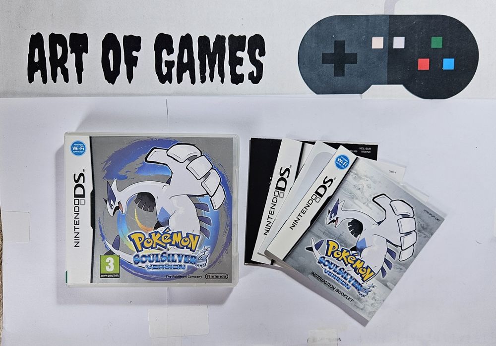 Gra Pokemon Soul Silver Nintendo DS 3DS Komplet 3xA BDB  SoulSilver