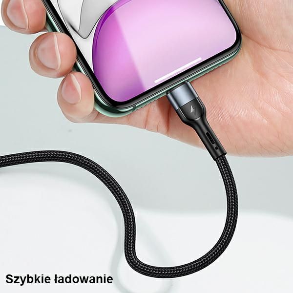 USAMS Kabel pleciony U55 2A micro USBczarny/black 1m SJ450USB01