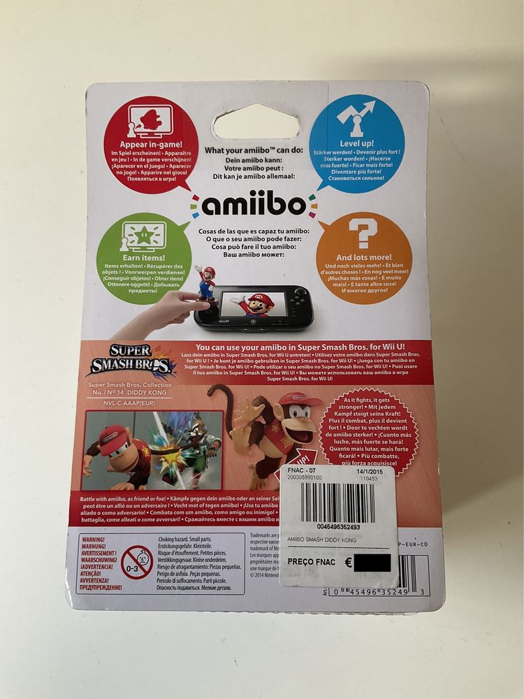 Amiibo Diddy Kong Nintendo Super Smash Bros Novo e Selado