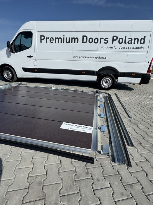 Zestaw kompletnej bramy segmentowej BRAMA SEGMENTOWA Brązowa 3,0x3,0