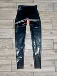 770/ Sylwester Kostium Impreza Lateks latex spodnie czarne legginsy S