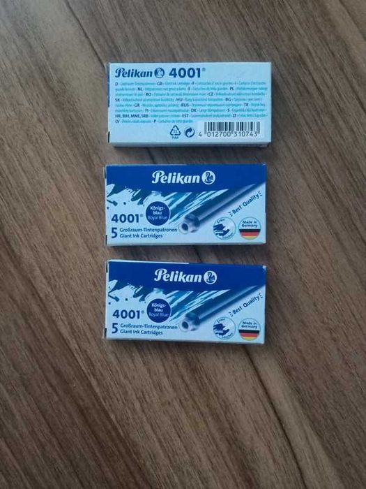 Naboje Pelikan niebieskie wymazywalne 5 szt x 3 pack