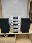 Wieża Uniwersum zestaw wzmacniacz CD deck tuner minidisc kolumny