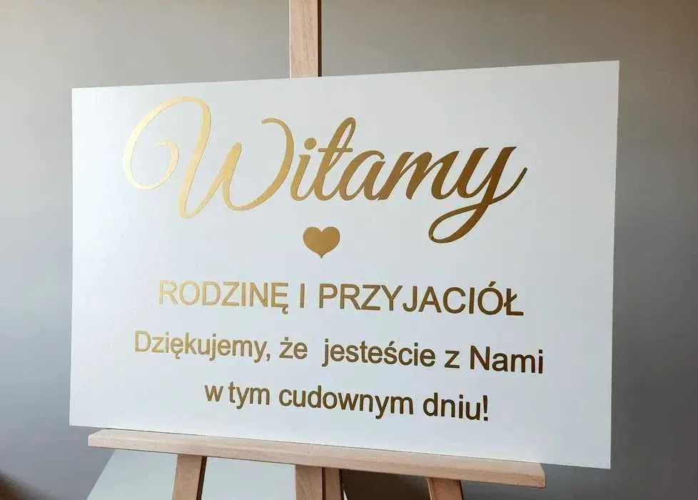 Witamy rodzinę i przyjaciół tablica powitalna ślub wesele