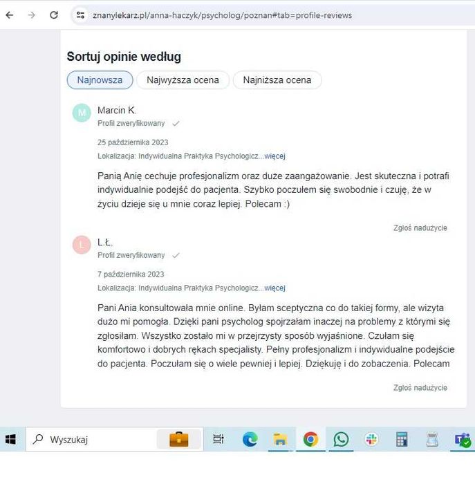 Psycholog - pomoc, terapia, interwencja, konsultacja - online