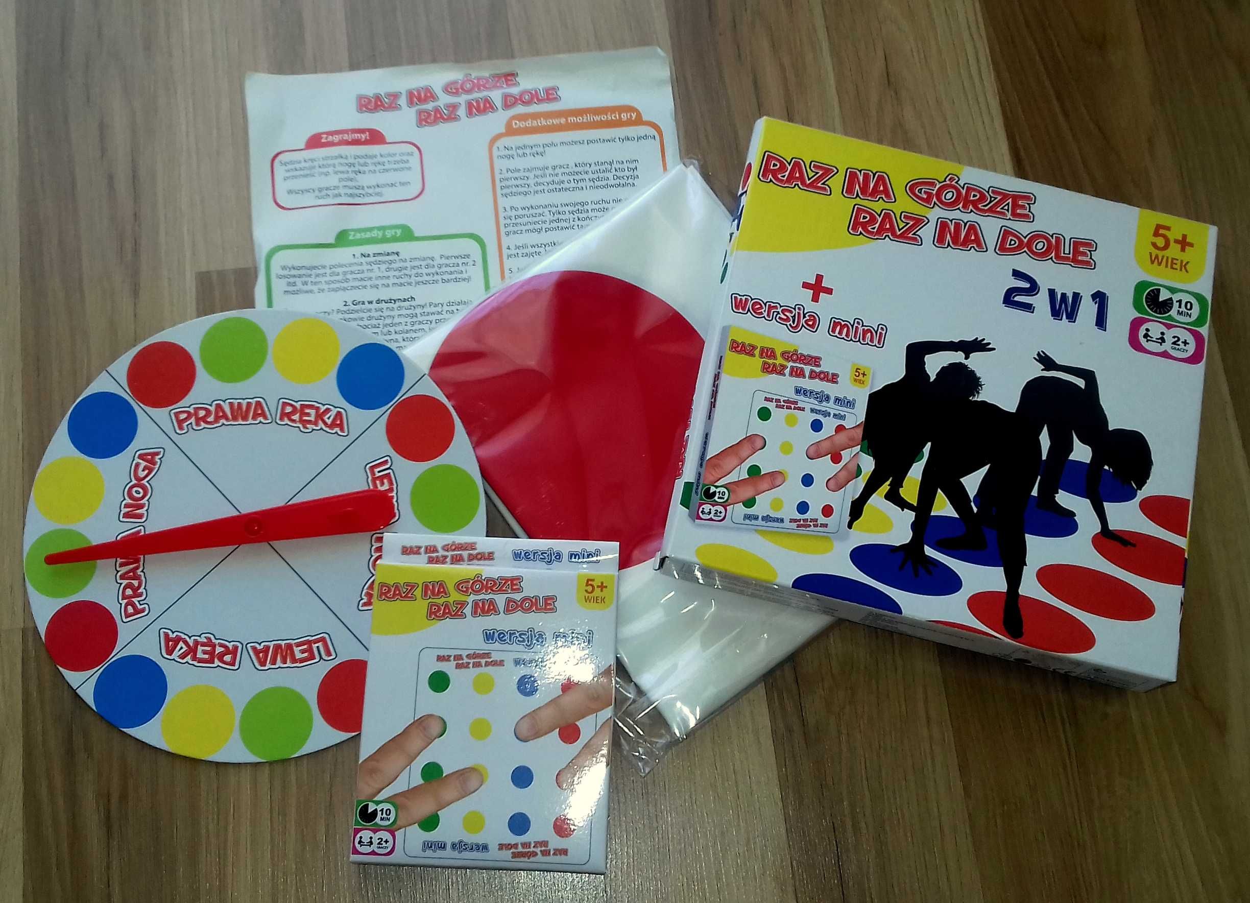 TWISTER 2w1 gra zręcznościowa wersja standard + mini - na paluszki
