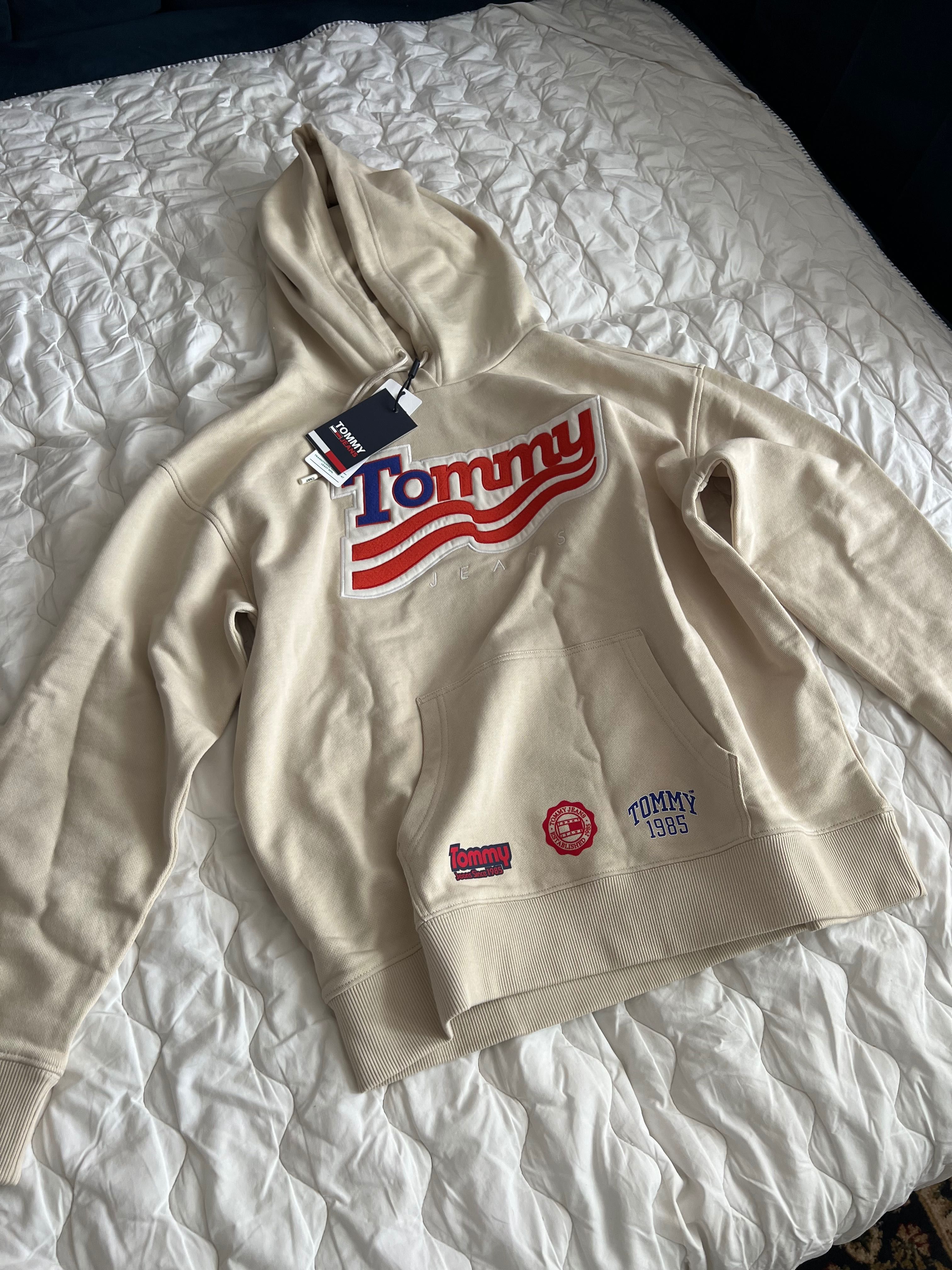 Tommy Jeans beżowa bluza z kapturem ,Hoodie, nowa, z metką