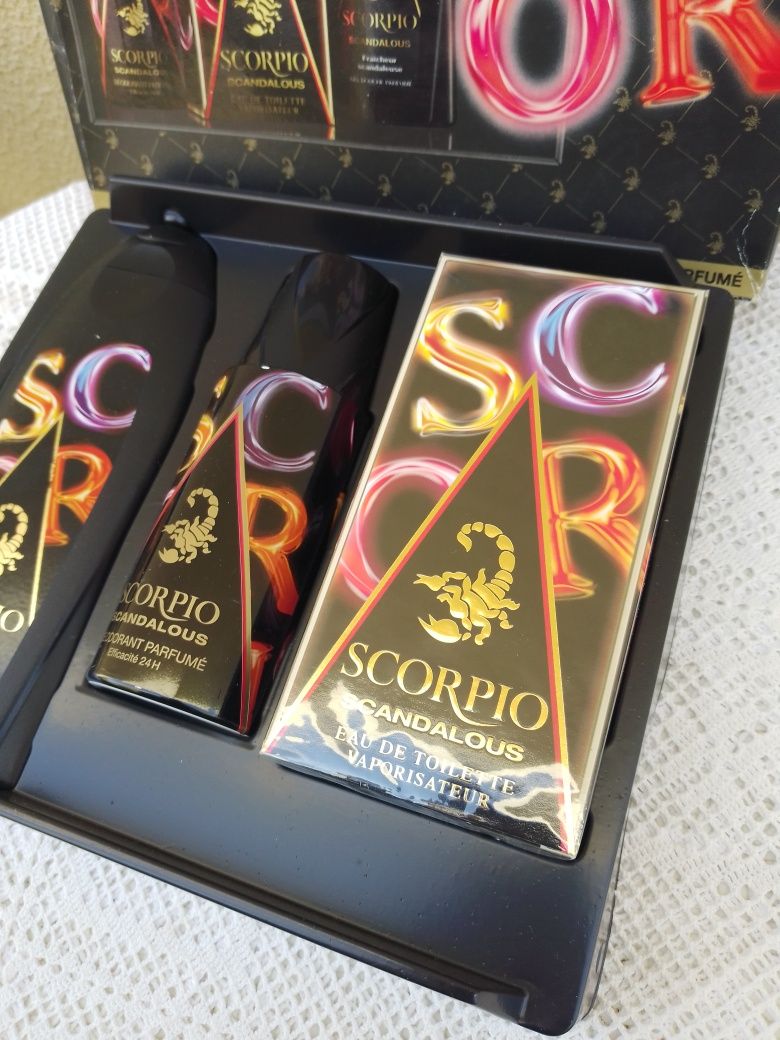 Conjunto Scandalous Perfume Scorpio mais desodorizante e gel de banho