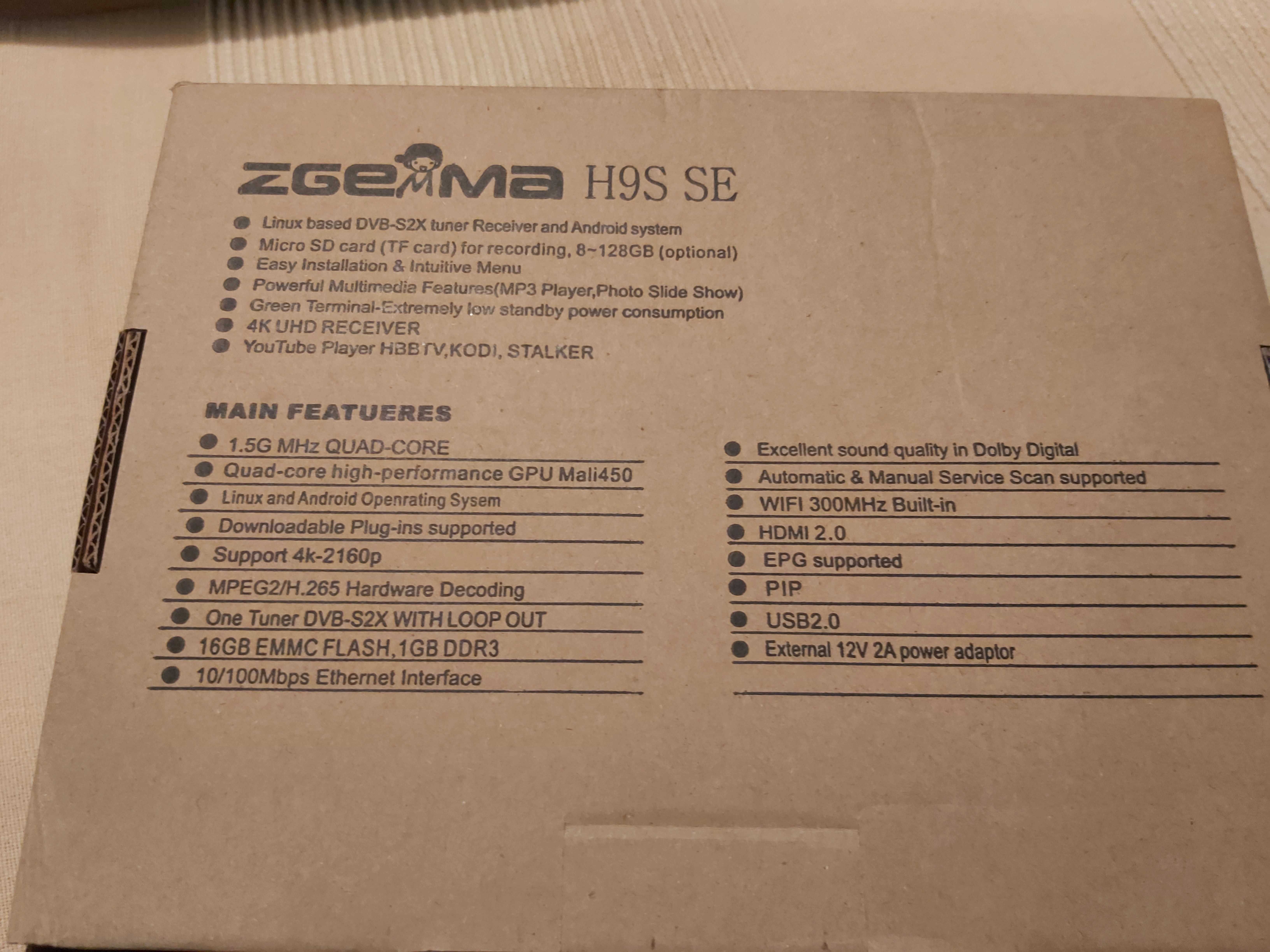 Zgemma H9S SE - Enigma2 + Android - 4K Satélite