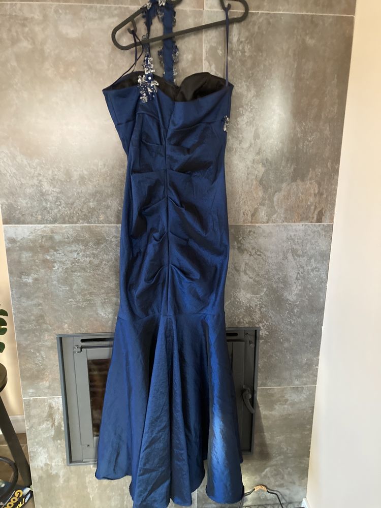 Granatowa wieczorowa sukienka 12 (L)