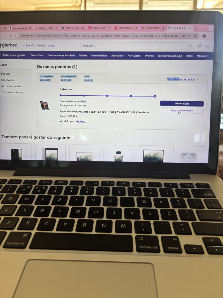 MacBook Pro 13” (2015) – 8GB RAM / 256GB SSD – Estado Excelente