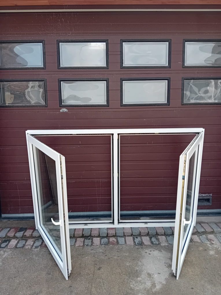 Okna 180x133 pcv okno dwuskrzydłowe używane DOWÓZ CAŁY KRAJ