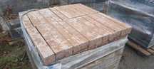 Palisada łamana 8x8x50 cm w kolorze  piaskowym łamanym